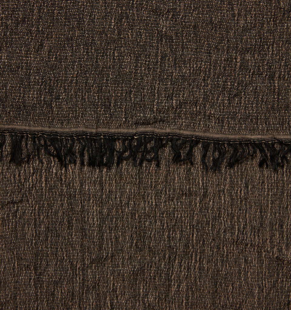 Brown yarn dyed scarf - null - Brown | Sisley image number 2